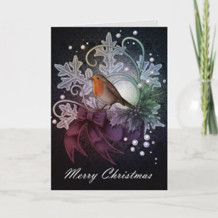 Frohe Weihnachts Robin Feiertagskarte