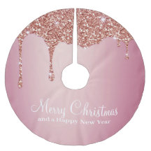 Frohe Weihnachts-Rose Gold Tropfen Glam Girl