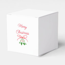 Frohe Weihnachts Rot-Bogen-Grün Glocken stilvoll Geschenkschachtel