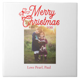 Frohe Weihnachts-Rot-Bug-Kinder Foto modern und el Fliese