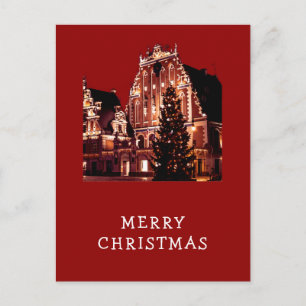 Frohe Weihnachts-rote Postkarte