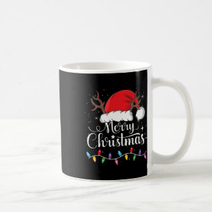 Frohe Weihnachts Rote Weihnachtsmannmütze Reindeer Kaffeetasse