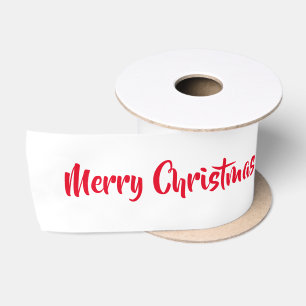 Frohe Weihnachts rote Worte Satin Ribbon Satinband