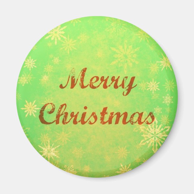 Frohe Weihnachts Round Magnet (Vorne)
