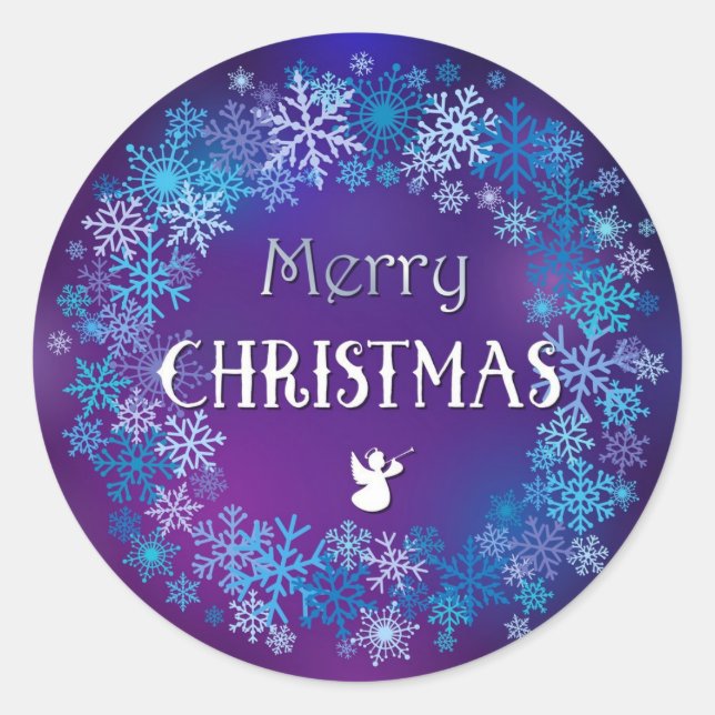 Frohe Weihnachts-Round-Sticker Runder Aufkleber (Vorderseite)