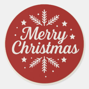 Frohe Weihnachts-Round-Sticker Runder Aufkleber