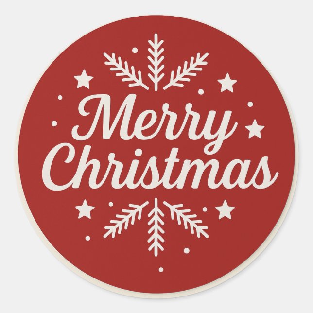 Frohe Weihnachts-Round-Sticker Runder Aufkleber (Vorderseite)