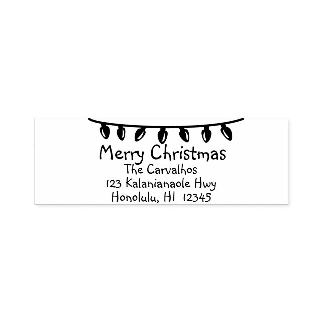 Frohe Weihnachts Rubber Briefmarke Rücksendeadress Permastempel (Design)
