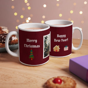 Frohe Weihnachts Ruby Wine Family Foto Kaffeetasse