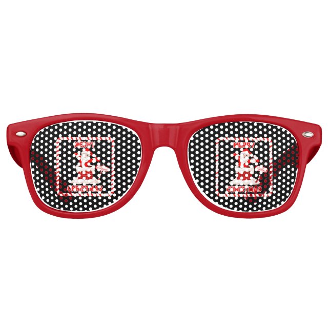 Frohe Weihnachts-Santa-Collection-Party Partybrille (Vorderseite)
