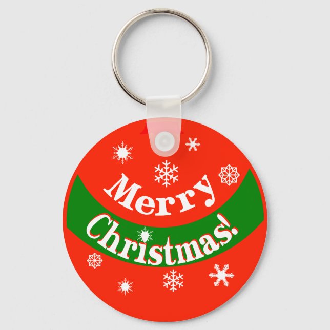 Frohe Weihnachts-Schlüsselkette Schlüsselanhänger (Vorderseite)