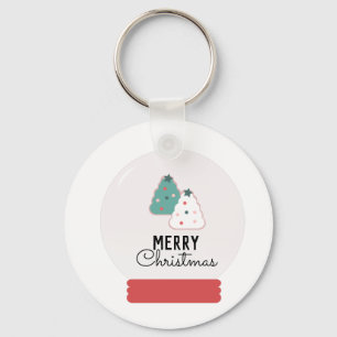 Frohe Weihnachts-Schnee Globe Cookie Schlüsselanhä Schlüsselanhänger