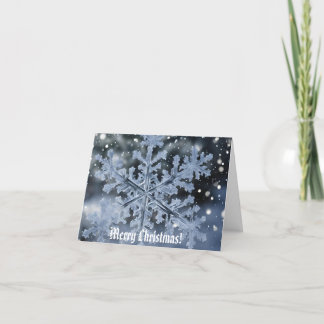 Frohe Weihnachts-Schneeflocke Faltenkarte Karte
