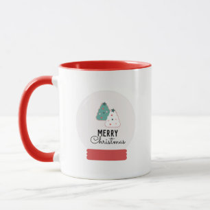 Frohe Weihnachts-Schneeglobe-Cookie Tasse