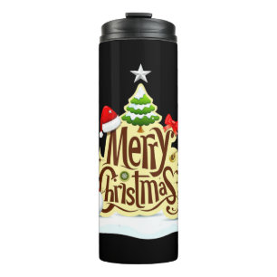 Frohe Weihnachts-Schneemann Winter Tank Top Thermosbecher