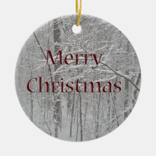 Frohe Weihnachts-Schneesturm-Koordinationsgegenstä Keramik Ornament