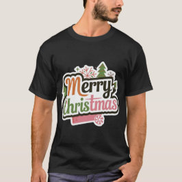 Frohe Weihnachts-Schwarz-T - Shirt für Männer: Neu