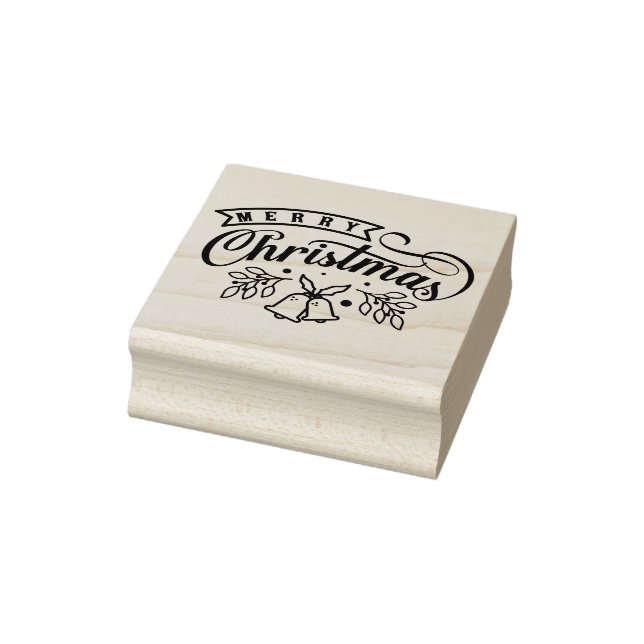 Frohe Weihnachts-Scrapbook Bell-Banner Rubber-Brie Gummistempel (Stempel)