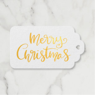 Frohe Weihnachts-Script Holiday Wünsche Geschenkanhänger