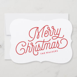 Frohe Weihnachts-Script-Weihnachtskarte Feiertagskarte