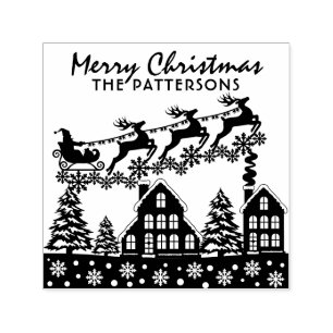 Frohe Weihnachts-Script Winterurlaub Individuelle Permastempel