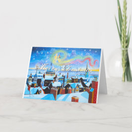 Frohe Weihnachts-Scrooge und London Feiertagskarte