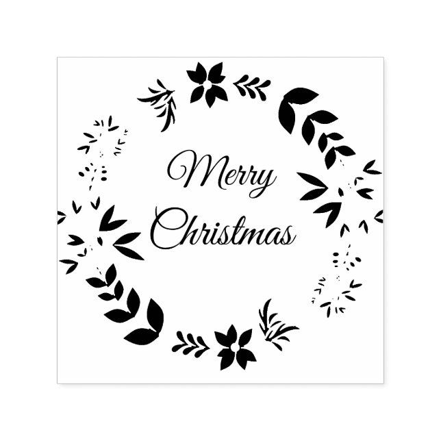 Frohe Weihnachts-Selbstfärbung Gummi-Briefmarke Permastempel (Design)
