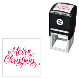 Frohe Weihnachts-Selbstfärbung Gummi-Briefmarke Permastempel