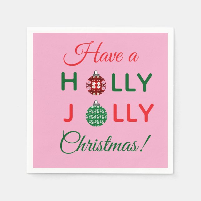 Frohe Weihnachts Serviette (Vorderseite)