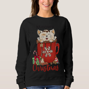 Frohe Weihnachts-Shirt Cat Lovers Xmas T-Shirt Nie Sweatshirt