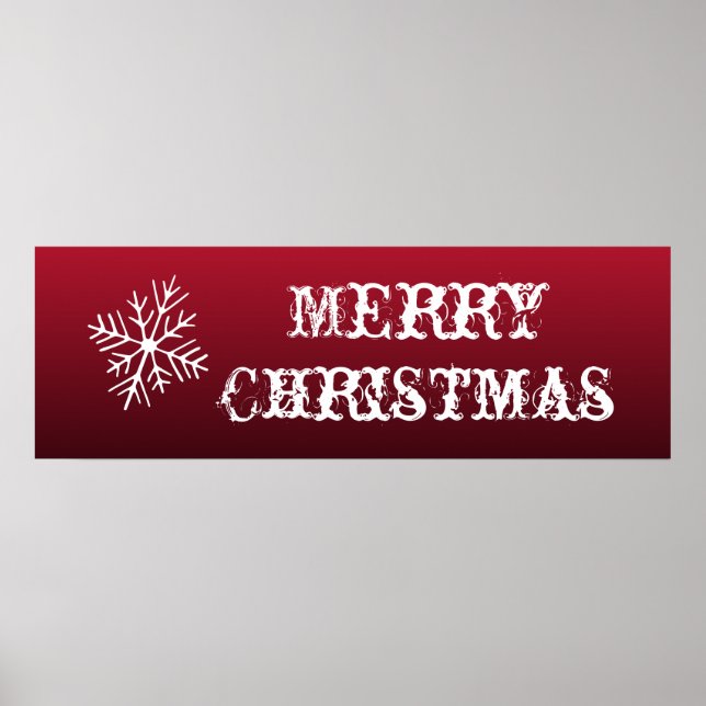 Frohe Weihnachts-Signatur Wall Poster Dekoration (Vorne)