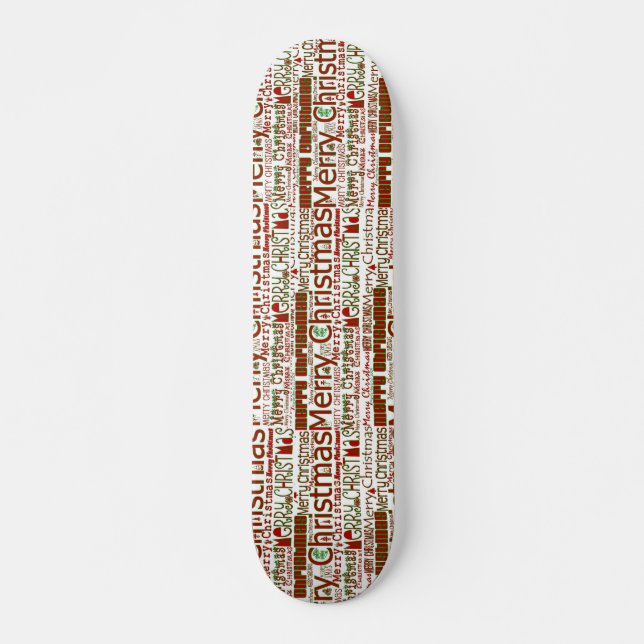 Frohe Weihnachts-Skateboard Skateboard (Vorne)