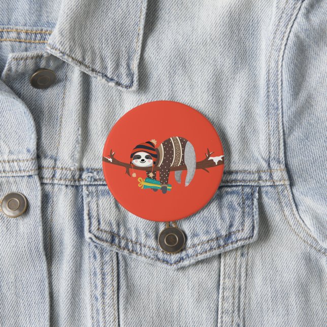 Frohe Weihnachts-Sloth-Taste Button (Beispiel)