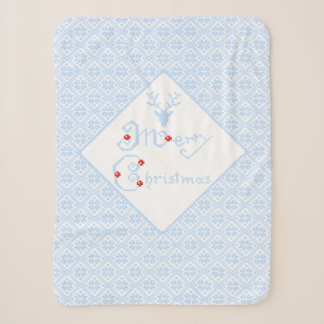 Frohe Weihnachts-Snowflake-Muster Sherpadecke