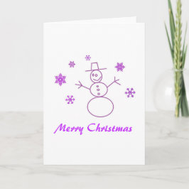 Frohe Weihnachts-Snowman-Karte Feiertagskarte
