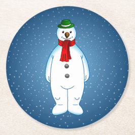Frohe Weihnachts Snowman Paper Untersetzer