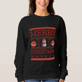 Frohe Weihnachts Snowman Ugly Sweater Sweatshirt