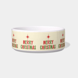 Frohe Weihnachts Spaß Retro Buchstaben rot und grü Napf
