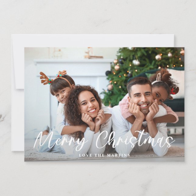 Frohe Weihnachts-Spaß-Script-Foto (Vorderseite)