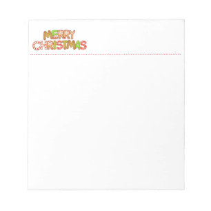 Frohe Weihnachts-Spaß Text Wörter Post-it-Notizen Notizblock