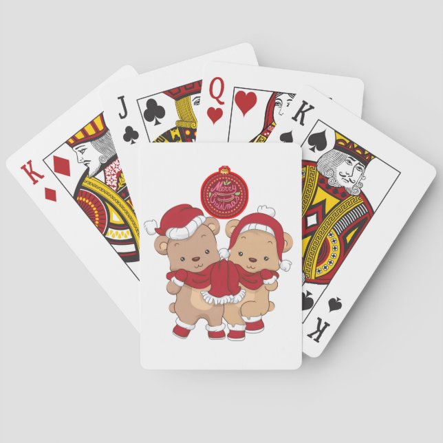 Frohe Weihnachts Spielkarten Deck (Rückseite)