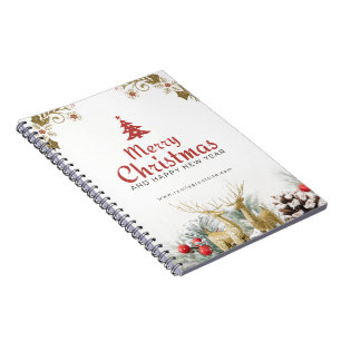 Frohe Weihnachts Spiral Foto Notebook Notizblock