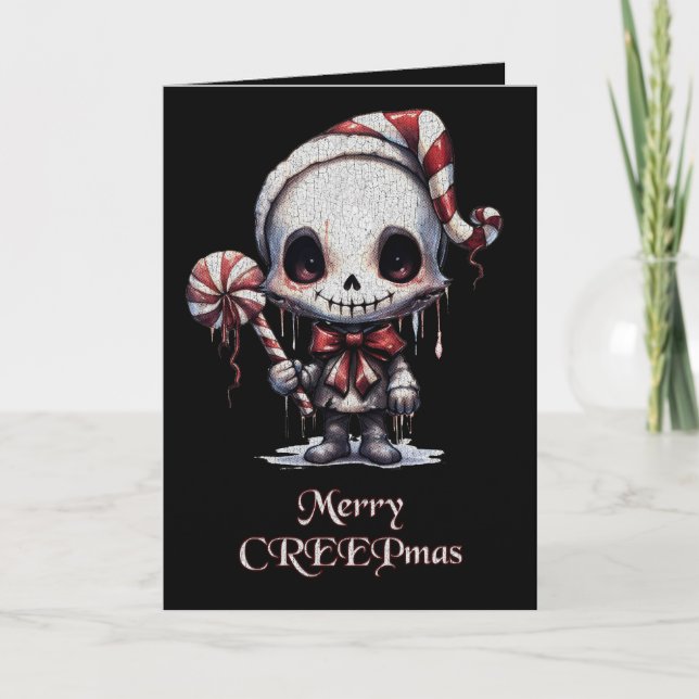 Frohe Weihnachts Spooky Gothic Karte (Vorderseite)