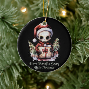 Frohe Weihnachts Spooky Gothic Keramik Ornament
