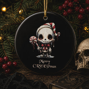 Frohe Weihnachts Spooky Gothic Keramik Ornament
