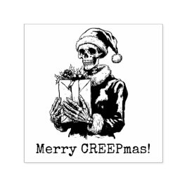 Frohe Weihnachts Spooky Skeleton Gothic Permastempel
