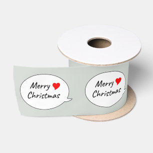 Frohe Weihnachts-Sprechblase Satinband