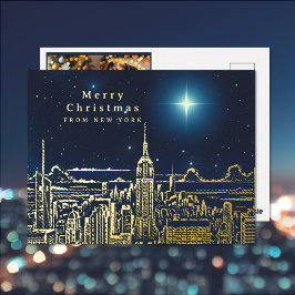 Frohe Weihnachts-Star-Foto Foil Holiday Post Card Folien Feiertagspostkarte