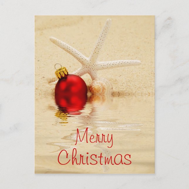 Frohe Weihnachts Starfish Postkarte (Vorderseite)