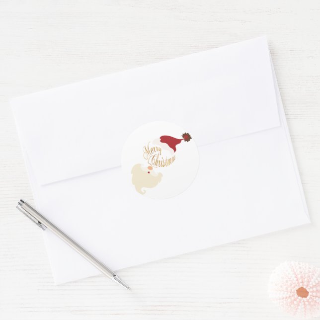 Frohe Weihnachts-Sticker Runder Aufkleber (Umschlag)